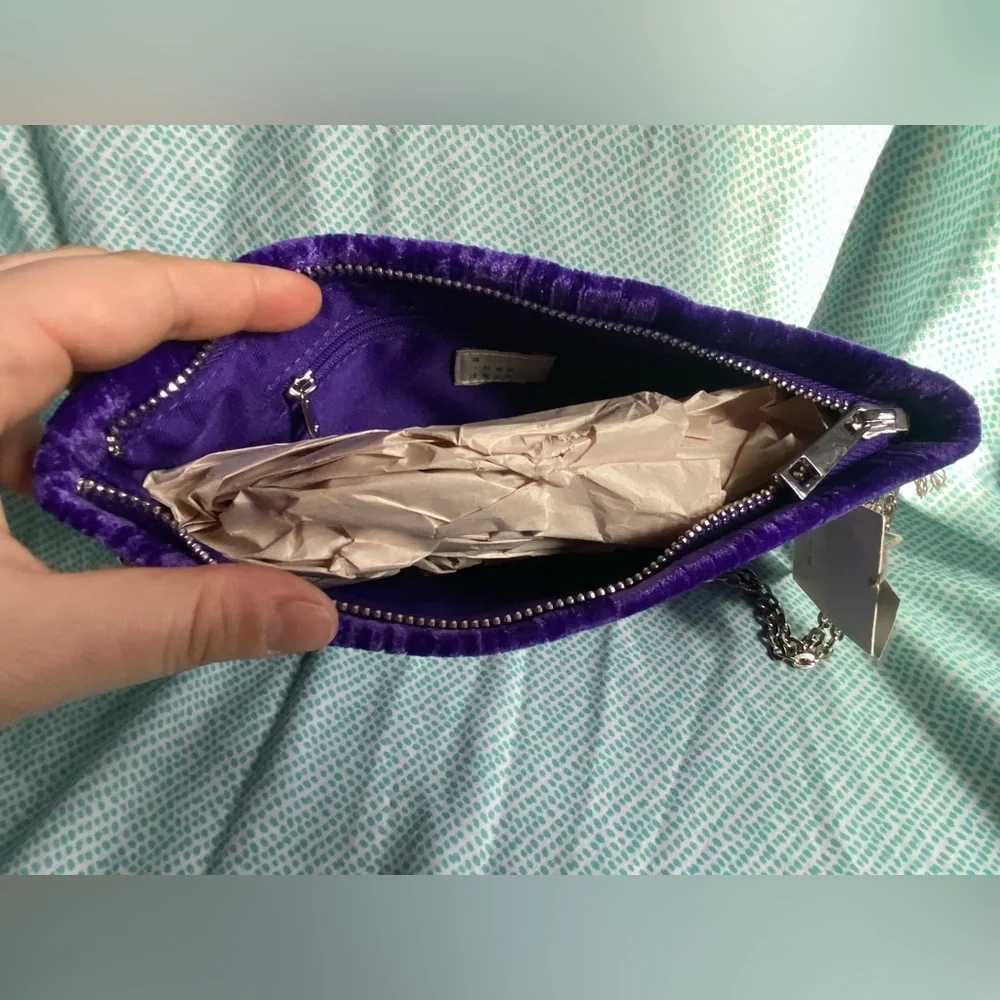 A New Day Purple Velvet Like Purse